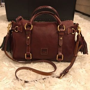 Dooney and Bourke leather satchel with tassels